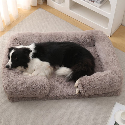 Sofá-Cama Luxuoso de Inverno Quente para Cães Grandes Colchonete de Gato Casa Almofada Sofá-Cama para Animais de Estimação Grandes e Pequenos