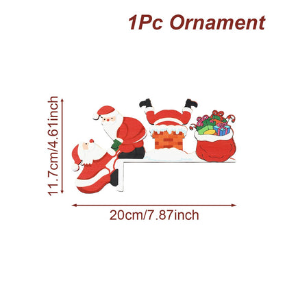 Christmas Gingerbread Man Wooden Door Frame Decoration Merry Christmas Decor for Home 2025 Navidad Xmas Ornament New Year 2026