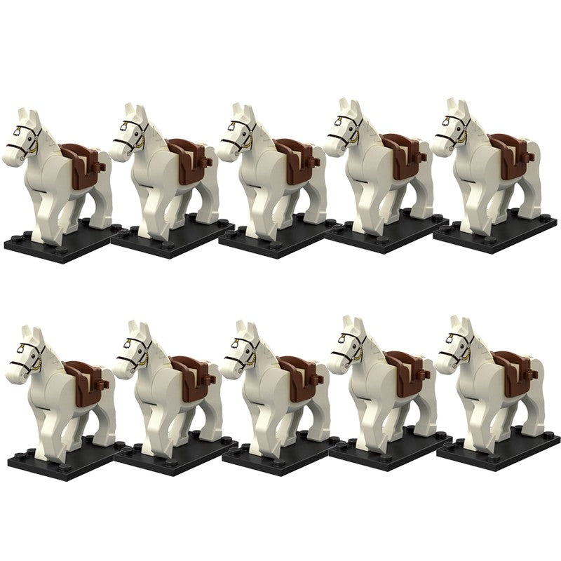 Blocos de Montar Zoológico Medieval Acessórios de Personagens Montarias Animais Cervos Elefantes Camelos Lobos Cavalos de Guerra Tijolos Brinquedos Presentes K080