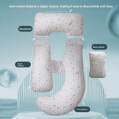 Pregnant women's pillows side sleeping pillows abdominal support U-shaped throw pillows for pregnant women to sleep are enlarged