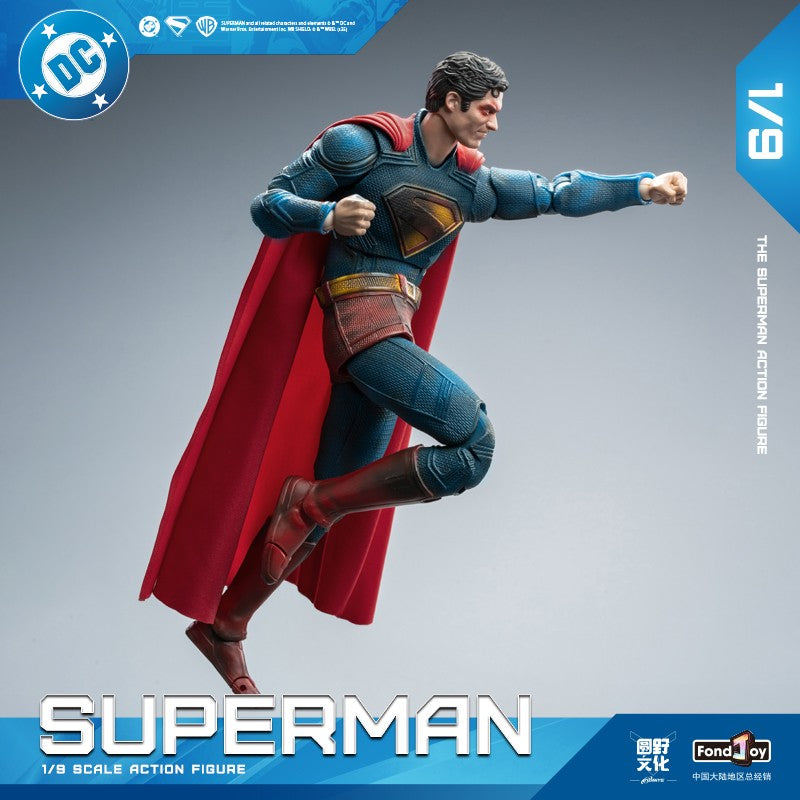 2025 Boneco de Ação Original Fondjoy David Corenswet Superman 1/9 Novo Boneco Superman Articulado em PVC Brinquedo Infantil Presente para Menino