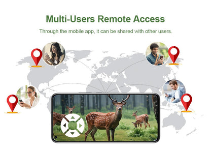 LS VISION 2K 4G Solar Security Cameras WIFI Wireless Outdoor 360° Live View Animal Monitoring Camouflage Color Battery PTZ Cam