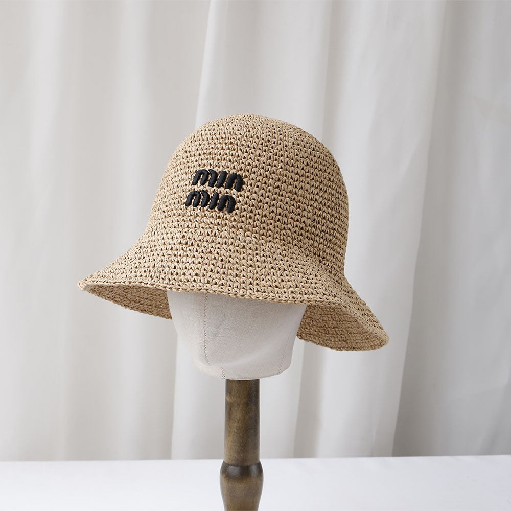 2025 Y2K beach Korean Straw Hat Summer Women Visor Bucket Hat Fisherman Hat Hand weaving Panama Girl Fishing handmade Sun Hats