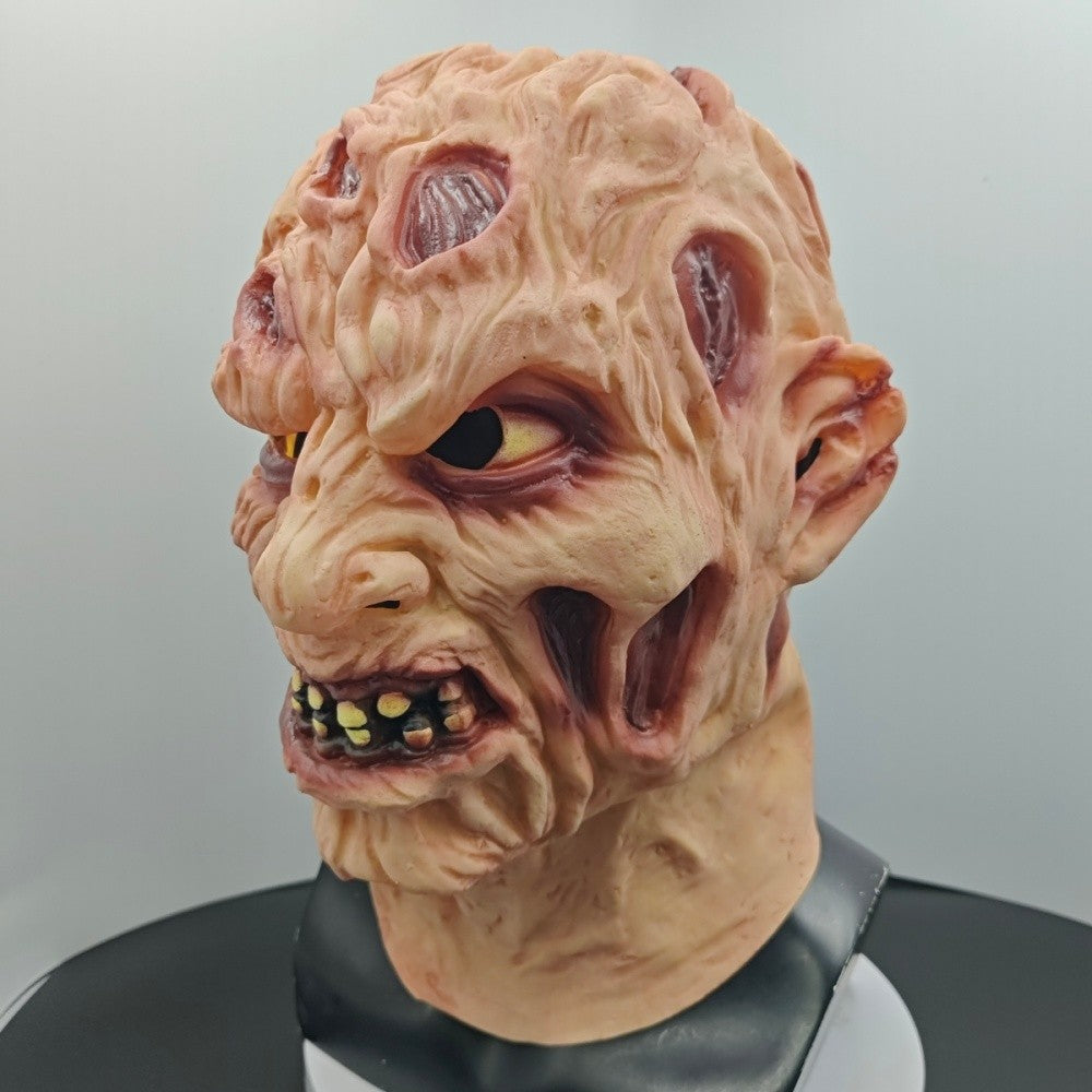 Freddy Latex Mask Horror Demon Halloween Costume Prop For Movie Cosplay Party Scary Elm Street Killer Mask Prank Head Cover