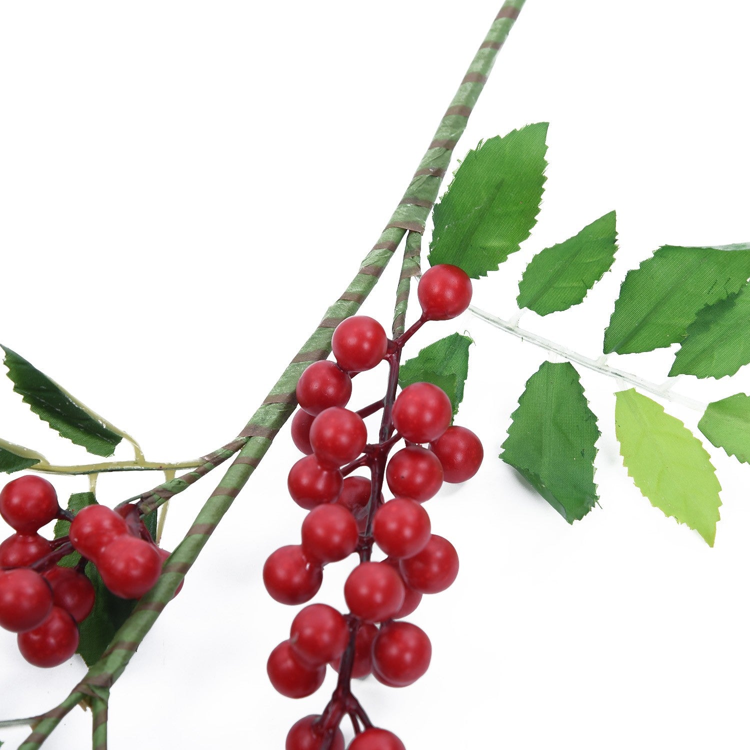70CM Artificial Red Berries Branch Christmas Tree Ornaments Fake Holly Flowers Bouquet Foam Fruit Plant For Household DIY Decor
