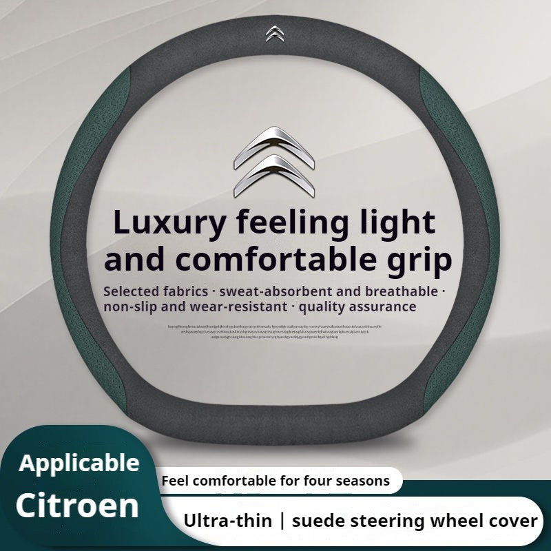 Capa de Volante de Couro para Carro Citroen C1 C2 C3 C4 C5 C6 C4L VTS Berlingo Picasso Aircross Sega Ely See C3-XR Acessórios