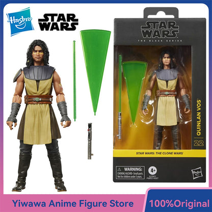 [Em estoque] Hasbro STAR WARS The Black Series Quinlan Vos (The Clone Wars) Boneco de Ação de 6 polegadas Coleção de Modelos Presente Brinquedos