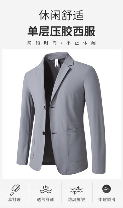 Sun Protection Clothing for Men, Casual Business Wear, Summer Light, Fashionable, Breathable, Sports and Outdoor Ice Silk Blazer
