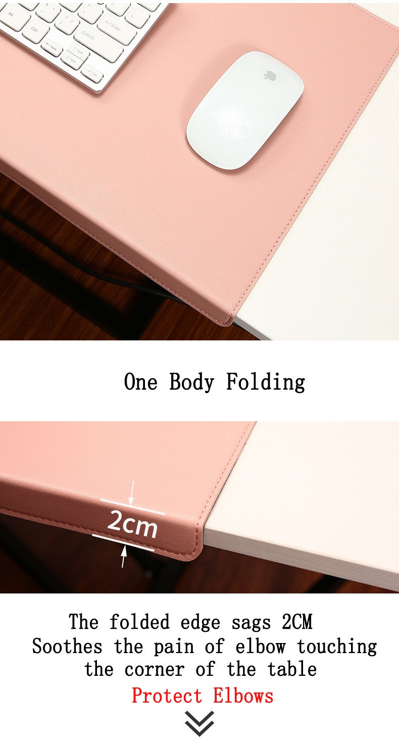 Folding Elbow Guard Wrist Guard PU Office Desk Mat Big Mouse Pad Laptop Computer Desk Pad Gaming Mousepad Table Mat Cushion