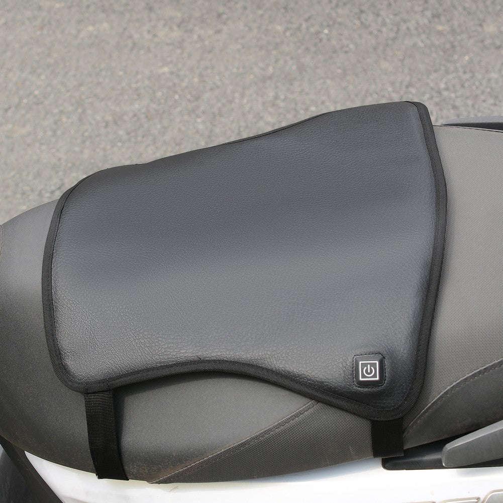 Almofada Aquecida para Moto de 3 Marchas, Almofada Antiderrapante para Assento de Motocicleta com Aquecimento, Tapete Aquecido para Assento de Moto com Controle Inteligente de Temperatura para Aquecimento de Inverno