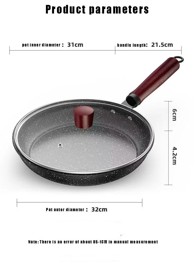 30cm Frying Pan Wok Pan Non-Stick Pan With Cover Household Kitchen Utensils Induction Gas Stove Universal Pot Steak Pancake Pan