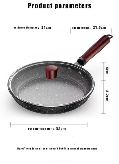 30cm Frying Pan Wok Pan Non-Stick Pan With Cover Household Kitchen Utensils Induction Gas Stove Universal Pot Steak Pancake Pan