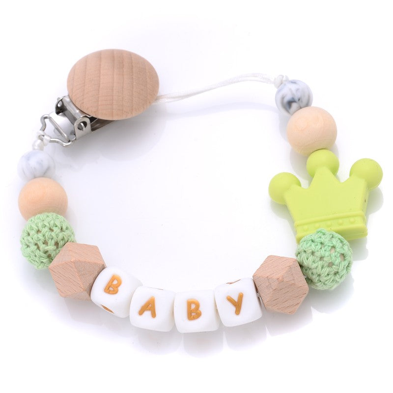 New 5 Colors Baby Teether Handmade Making Pacifier Clips  Holder Chains Silicone Pacifier Chain Clip Baby Teething Chain