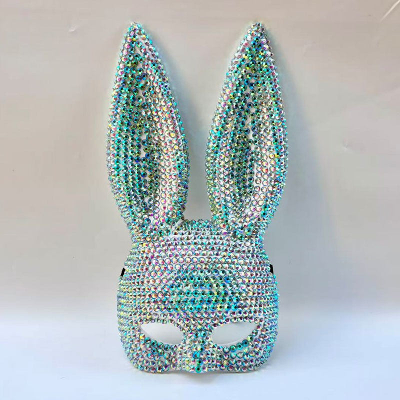 Halloween Sequin Rabbit Mask Party Masquerade Drama Performance Animal Costume Shooting Props Cosplay Comic Con Props