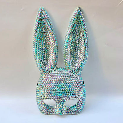 Halloween Sequin Rabbit Mask Party Masquerade Drama Performance Animal Costume Shooting Props Cosplay Comic Con Props