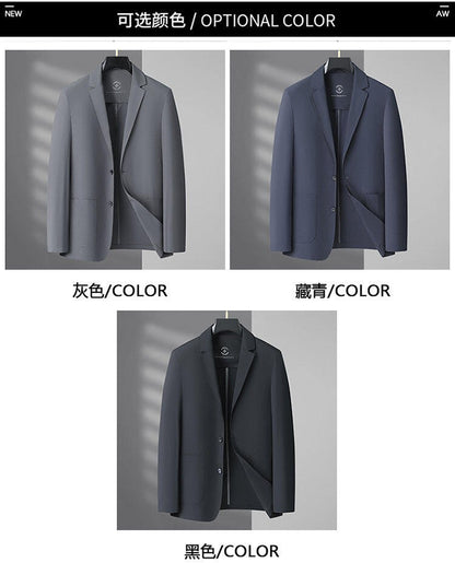 2025 Summer Ice Silk Thin Sunscreen Suit Jackets for Men Classic Business Casual Blazers Wedding Social Dress Coat Men Clothing