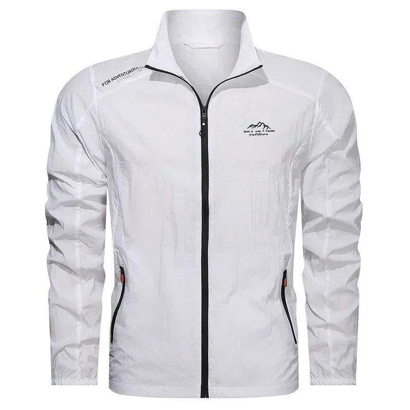 UPF100+ Men Summer Windbreaker Zip Pockets Uv Sun Protection Jackets Breathable Ultra-light Clothes Outdoor Skin Thin Coats Camp