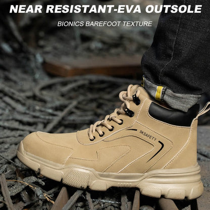 Botas de Segurança Masculinas com Biqueira de Aço Indestrutíveis para Construção Botas de Segurança à Prova de Perfurações Calçados de Trabalho Masculinos Protetores
