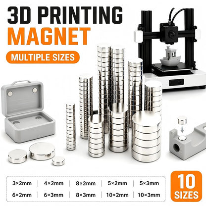 50 Pieces Magnets For 3D Printing,4x2 5x2 6x2 8x2 10x2mm Mini Magnets For 3D Printing,Refrigerator,Office, DIY, Crafts