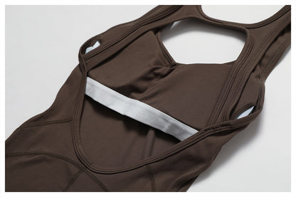 Solid Yoga Jumpsuit One Piece Outfit Fitness Bodysuit Workout Clothes for Women Sportwear Women Buttock lifting Set Activewear