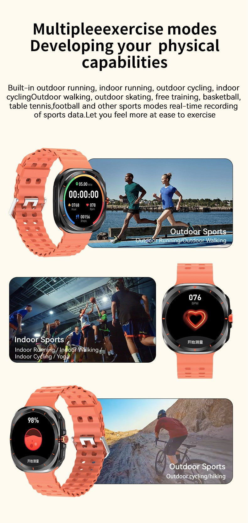 G.L Wear New Watch 7 Ultra Bluetooth Call Voice Assistant Heart Rate Monitor 1.52 inch AMOLED Screen Man Woman Smart Watch Gift