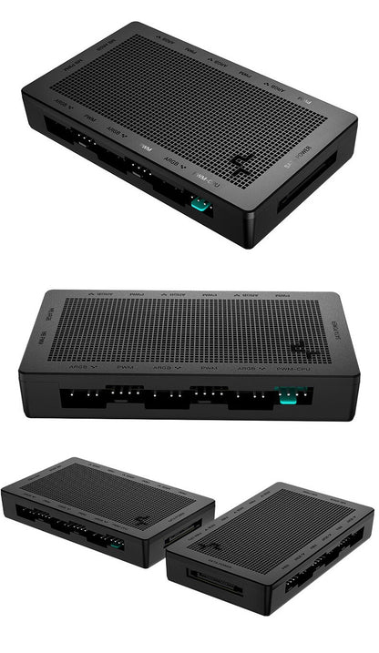 DeepCool Fan HUB PWM 5V 3pin ARGB Magnetic Attraction Fan HUB Splitter SATA Power Control Connect Motherboard