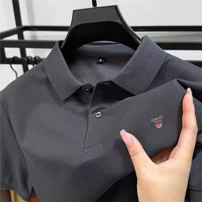 High-end 100% Cotton Short Sleeve Polo Shirt Men's Summer Luxury Brand Breathable Paul T-shirt Exquisite Embroidery Casual Top