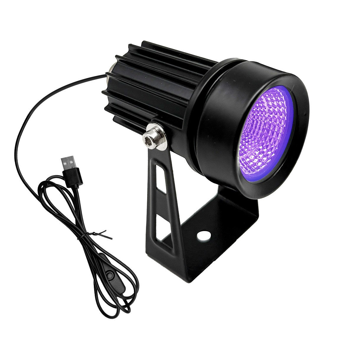 UV Purple Light Spot Light 5V USB Plug UV Projection Light With Clip Clamp Lamp LED Black Light for Glow Party Halloween