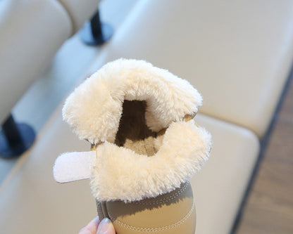 Autumn Winter Baby Boys Girls Snow Boots Children Outdoor Plush Shoes Anti-Slippery Infant Casual Shoes Waterproof Kids Boots