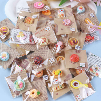 10/20/30/50pcs DIY Food Toy Cake Dessert Bread Mini Simulation Children's Play Toy Anti Stress Squeeze Fidget Slider PartyFavors