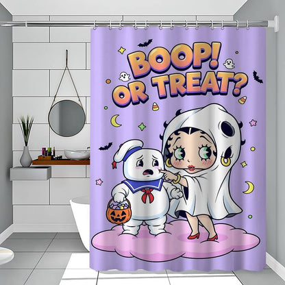 Cute B-Betty Boop Printing Bathroom Shower Curtain Polyester Waterproof And Mildew Proof Home Decoration Curtain