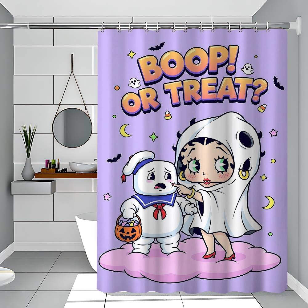Cute B-Betty Boop Printing Bathroom Shower Curtain Polyester Waterproof And Mildew Proof Home Decoration Curtain
