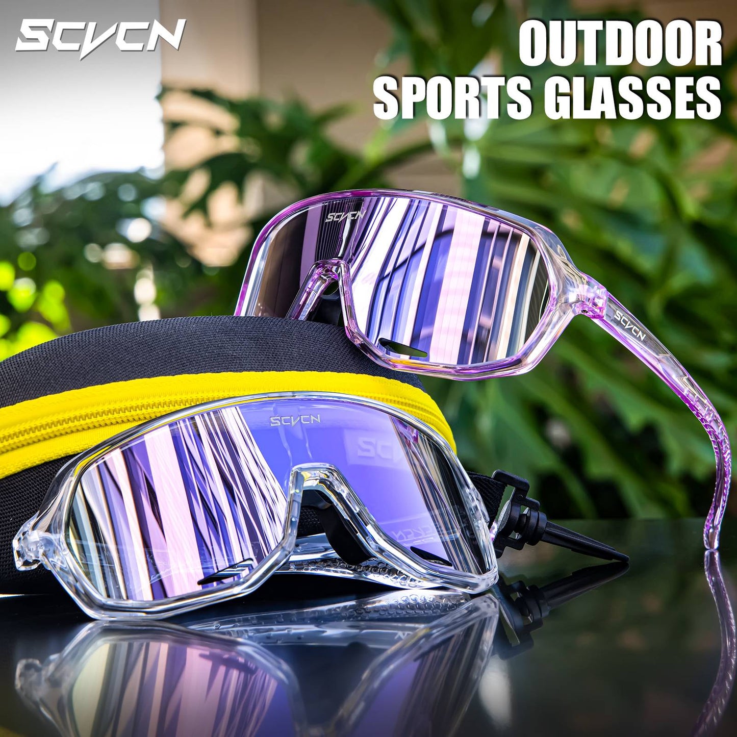 SCVCN Novos Óculos de Ciclismo Fotocromáticos para Homens, Óculos de Bicicleta para Mulheres, MTB, Bicicleta de Estrada, Óculos de Ciclismo UV400