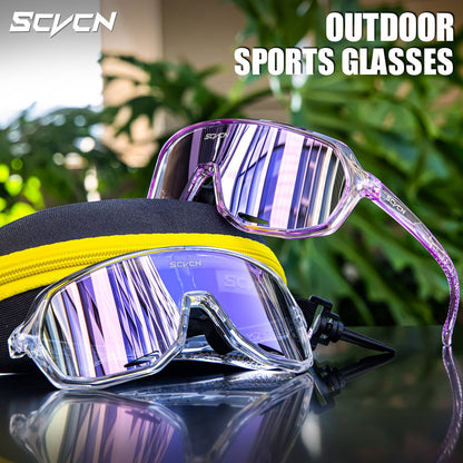 SCVCN Novos Óculos de Ciclismo Fotocromáticos para Homens, Óculos de Bicicleta para Mulheres, MTB, Bicicleta de Estrada, Óculos de Ciclismo UV400