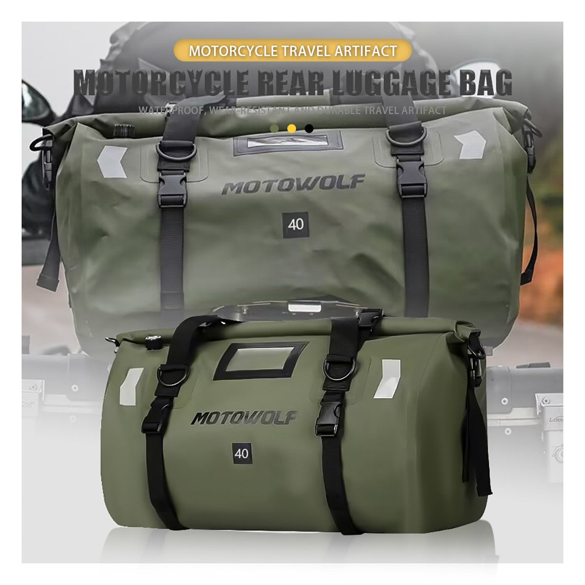 Motorcycle Waterproof Tail Bag Travel Outdoor Dry Luggage Roll Pack Bag 20 /40/66 Motorbike Luggage Backpack Motorcycle Seat Bag