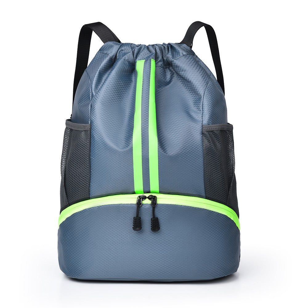 [Mochila Esportiva de Yoga e Fitness] Mochila Esportiva com Cordão de Grande Capacidade - Bolsa de Basquete e Futebol para Esportes ao Ar Livre