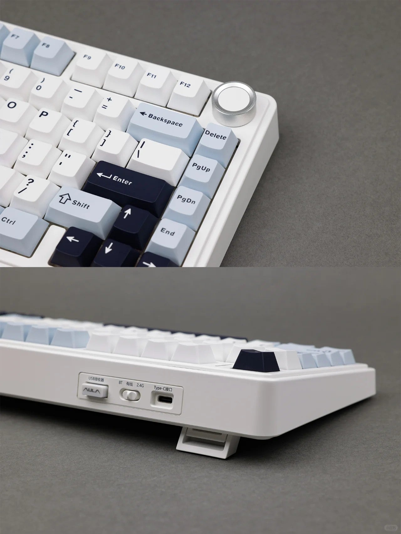 Teclado Mecânico AULA F75 Com Fio/Sem Fio 2.4G/Bluetooth RGB PBT Layout 75% Perfil OEM Gasket Personalizado Teclado Gamer de PC
