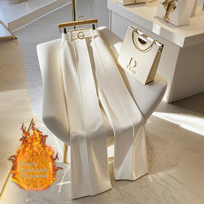 Faionable High Waist Wide Leg Casual Pants Women's Spring Autumn New Sle High Sensation Straight Tube Pants Trendy