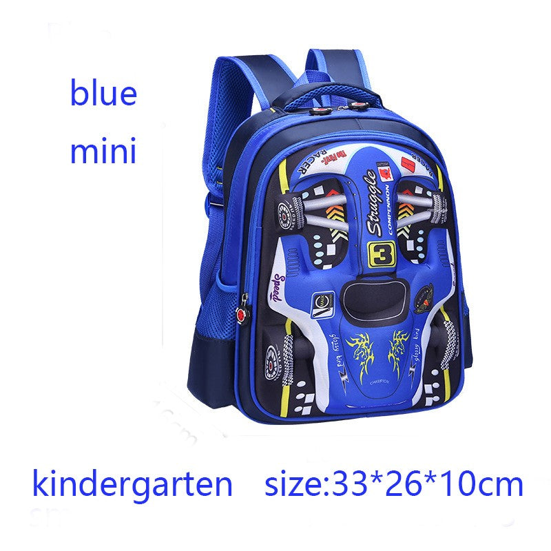 Mochila Infantil de Carro 3D Personalizada para Meninos, Mochila Escolar Divertida de Desenho Animado, Mochila de Livros Infantil, Mochila Estilosa para Meninos, Durável e Impermeável