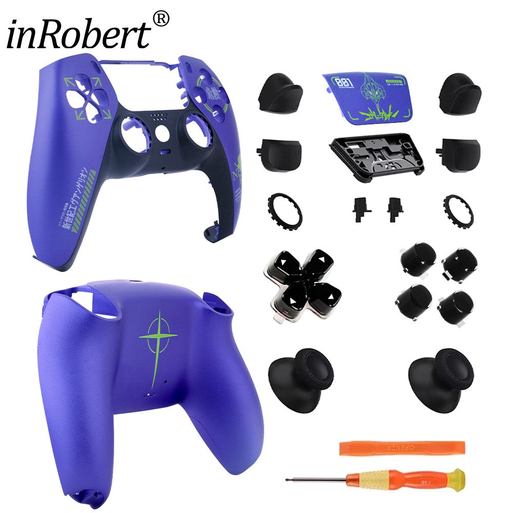 Purple Metallic for PS5 Controller Shell Faceplate Cover with Touchpad for DualSense Controller Replacement for BDM-010 to 050