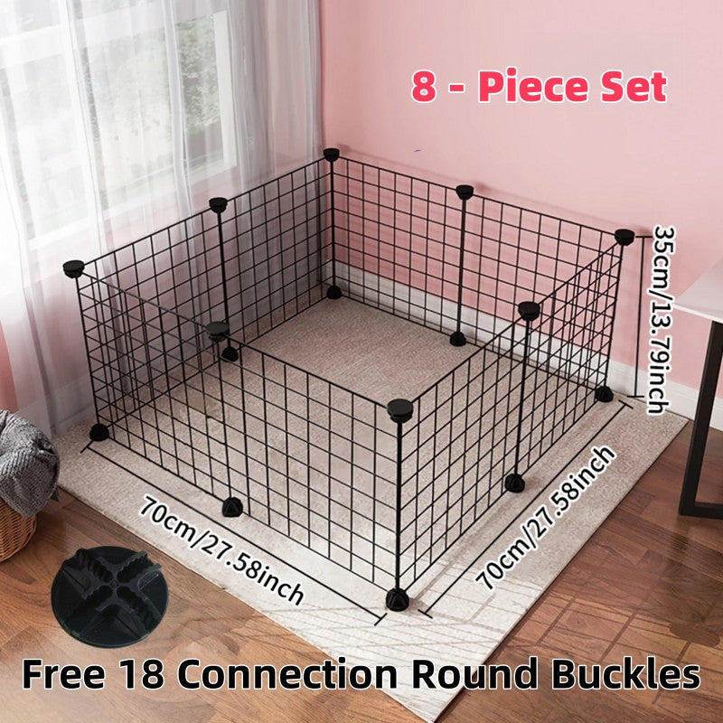 Painéis de Cerca para Pets DIY, Painéis Simples de Malha de Arame para Gaiolas de Coelhos, Gatos e Cães, Cercas Empilháveis e Montáveis, Gaiolas Multifuncionais