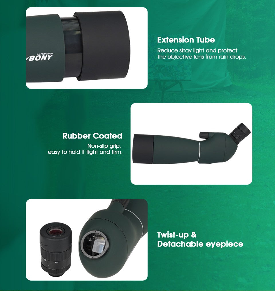 Svbony SV28plus 50/60/70mm Luneta Terrestre Telescópio Zoom Potente Longo Alcance Prisma PORRO Adequado para Tiro ao Alvo Arco e Flecha