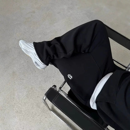 2025 European and American fashion embroidery design men clothing set Y2k street Harajuku Gothic loose couple casual tracksuit