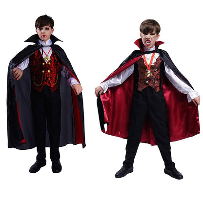 Halloween Boy Vampire Costume Cosplay Ghost Festival Costume Children's Role-playing Carnival Performance Costume