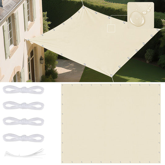 Waterproof Straight Edge Sun Shade Sail with Grommets Garden Sunscreen Pergola Shade Cover Canopy For Outdoor Garden Patio Tent