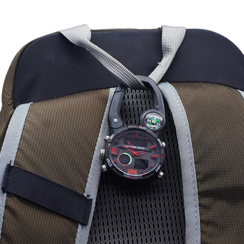 Climbing Watch Clip On Backpack Carabiner Analog Quartz Pocket Watch Men Mountaineering Outdoor Sports Man Woman Buckle Watches