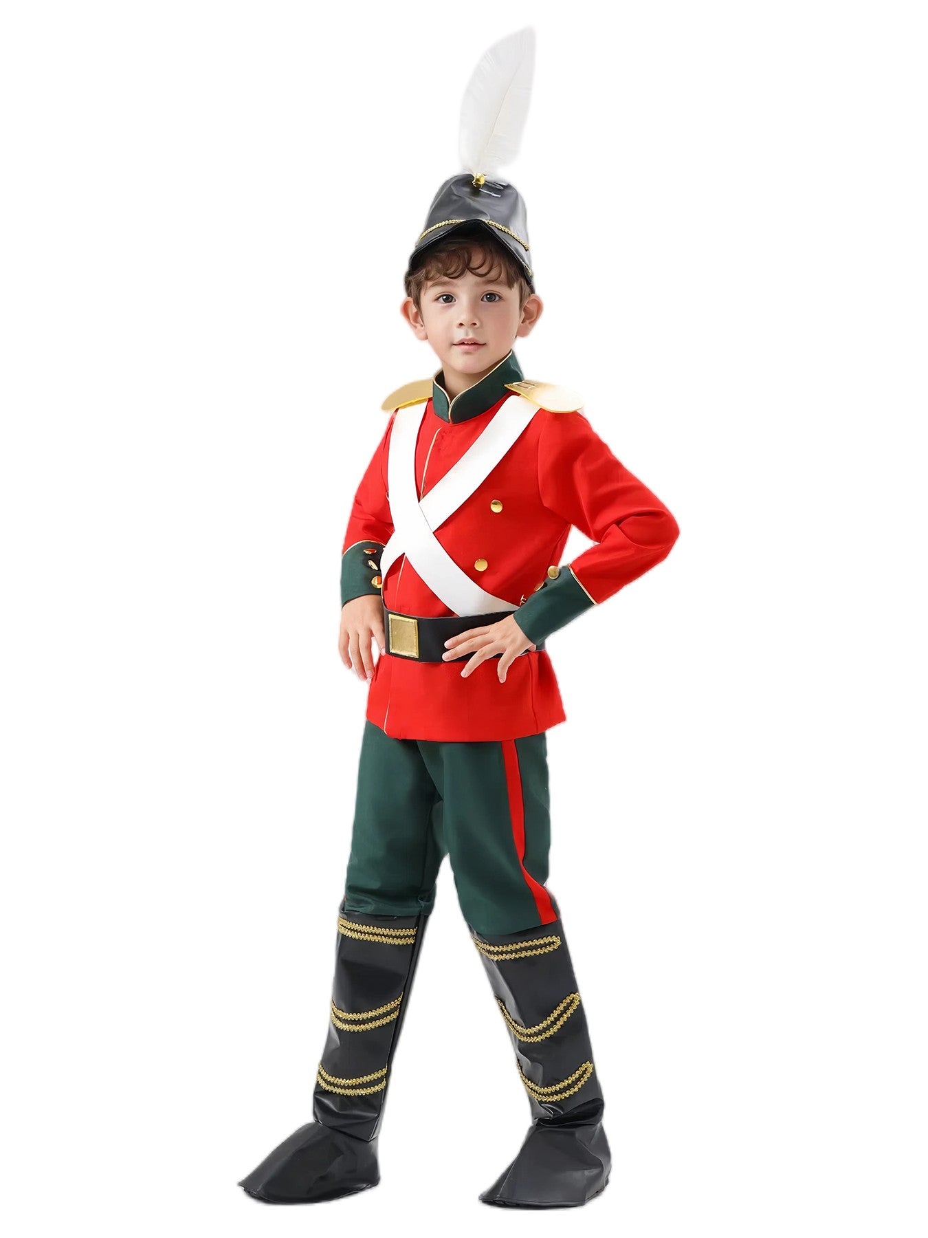 Boys Toy Soldier Costume Halloween Stage Performance Outfit Kids Military Role Play Set  - New Arrival 2025