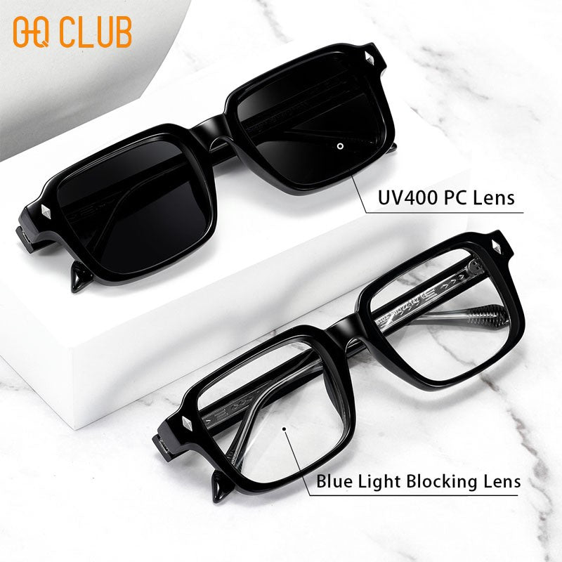 O-Q CLUB Retrô Moda Feminina Óculos de Sol Masculino Quadrado UV400 Óculos de Sol Feminino Masculino Luneta Óculos de Sol Luxuosos Lentes Femininas