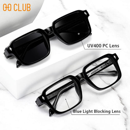 O-Q CLUB Retrô Moda Feminina Óculos de Sol Masculino Quadrado UV400 Óculos de Sol Feminino Masculino Luneta Óculos de Sol Luxuosos Lentes Femininas
