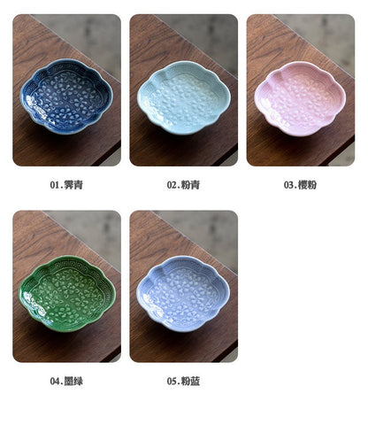 Chinese Style High Leg Fruit Dishes Ancient Pastry Plate Fruit Plate Appetizer Serving Platter Household Plates For Food Craft